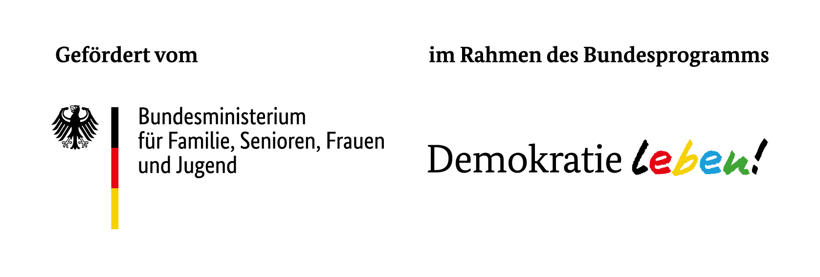 Gefördert vom Bundesministerium für Familie, Senioren, Frauen und Jugend im Rahmen des Bundesprogramms "Demokratie leben!"